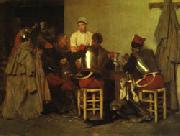 Guillaume Regamey Cuirassiers at the Tavern Spain oil painting reproduction